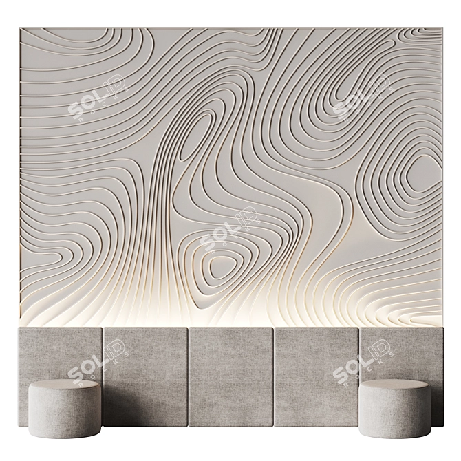 Soft Pattern Wall Panel EOF 3D model image 4