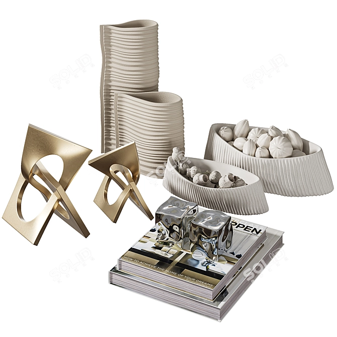 Modern Corner Design Decor Set 3D model image 1