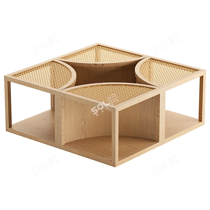 Square Block Modular Coffee Table 3D model image 3