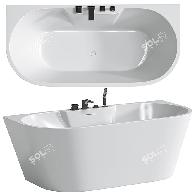 ABBER AB9299 Acrylic Bathtub 3Ds Max Model 3D model image 1