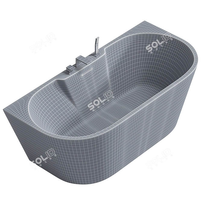 ABBER AB9299 Acrylic Bathtub 3Ds Max Model 3D model image 4