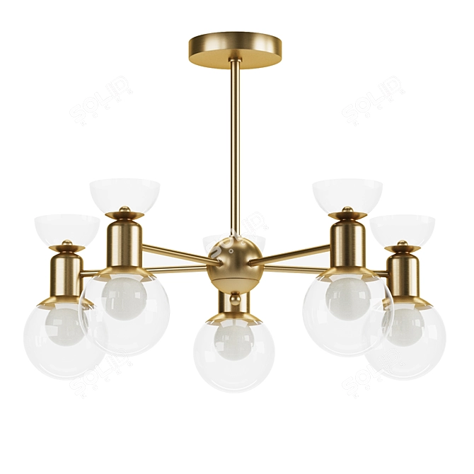 Karisma Metal Glass Chandelier 3D model image 1