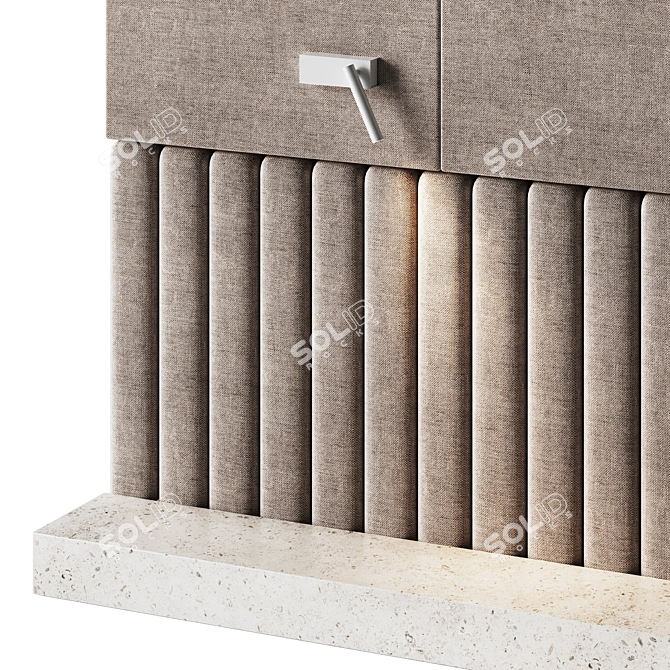 Soft Fabric Wall Panel Set 3D model image 2