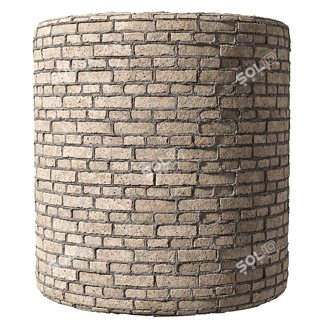 Seamless Brick Wall Texture Set 3D model image 2