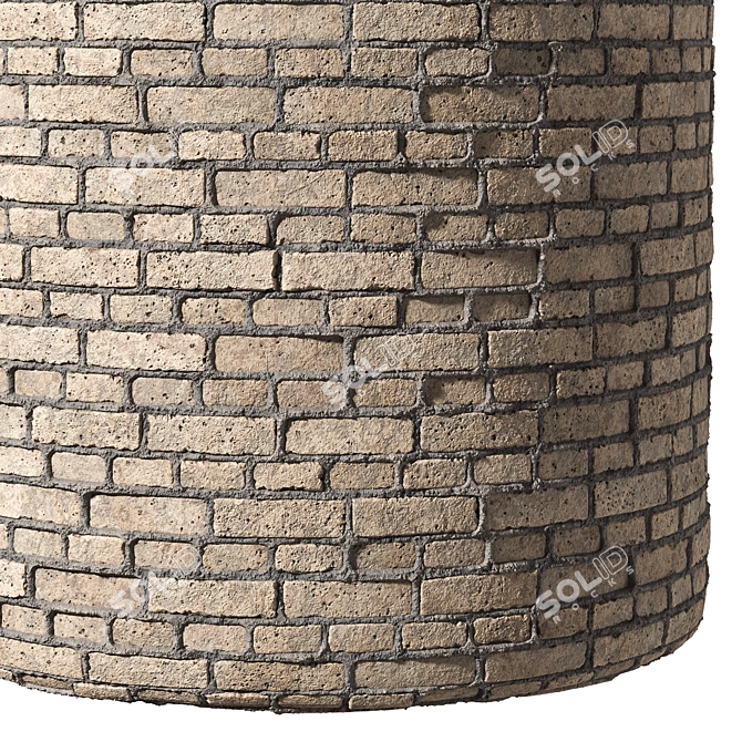 Seamless Brick Wall Texture Set 3D model image 5