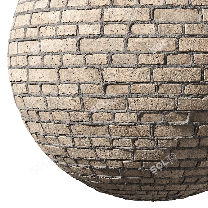 Seamless Brick Wall Texture Set 3D model image 7