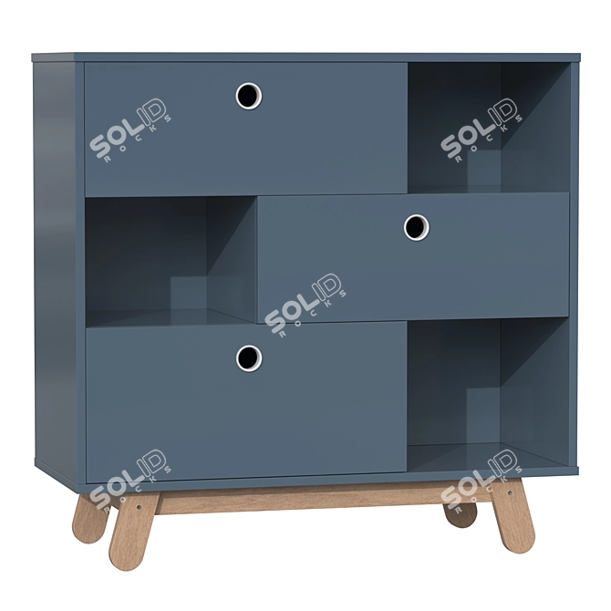 Modern Latte Drawer Organizer Cabinet 3D model image 1