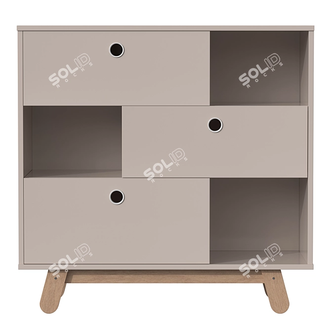 Modern Latte Drawer Organizer Cabinet 3D model image 3