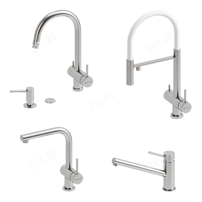 Omoikiri Kitchen Faucets: Premium Models & Accessories 3D model image 2