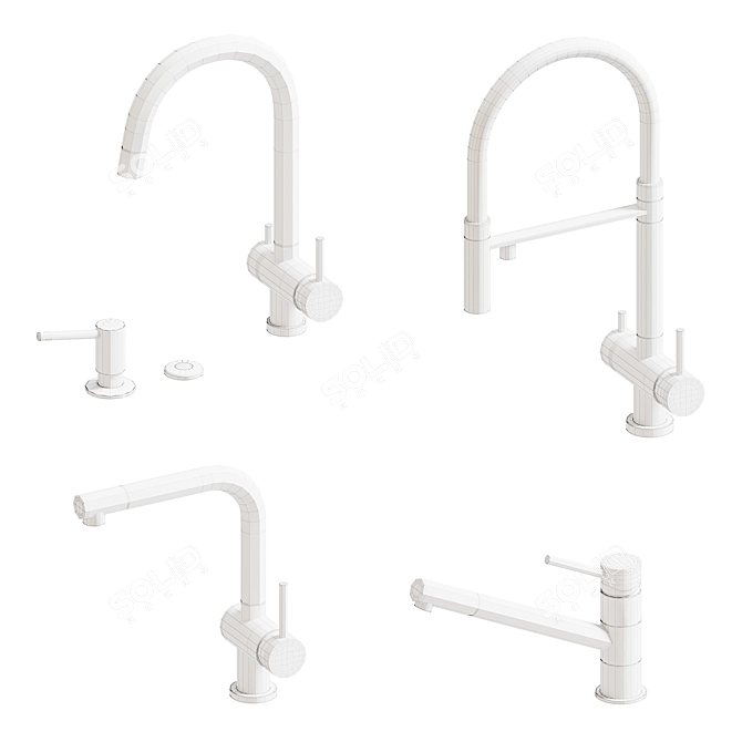 Omoikiri Kitchen Faucets: Premium Models & Accessories 3D model image 7