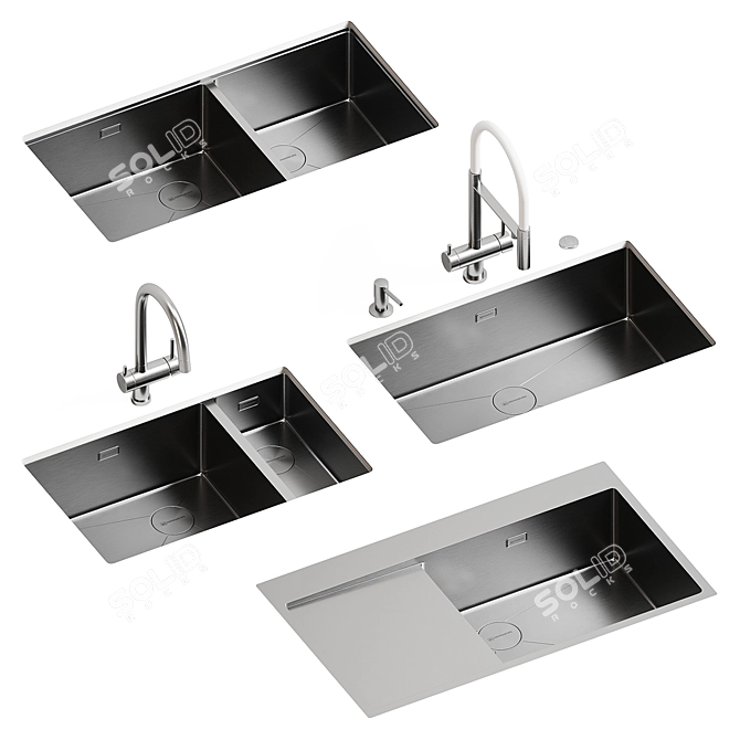  Omoikiri Sinks and Mixers 3D model image 1