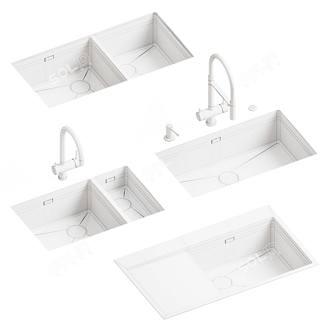  Omoikiri Sinks and Mixers 3D model image 6