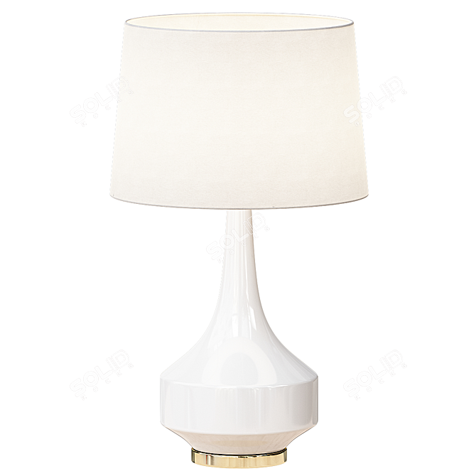 Modern White Table Lamp, Version 2013 3D model image 1