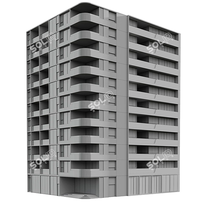 Modern Urban Building Design Kit 3D model image 6