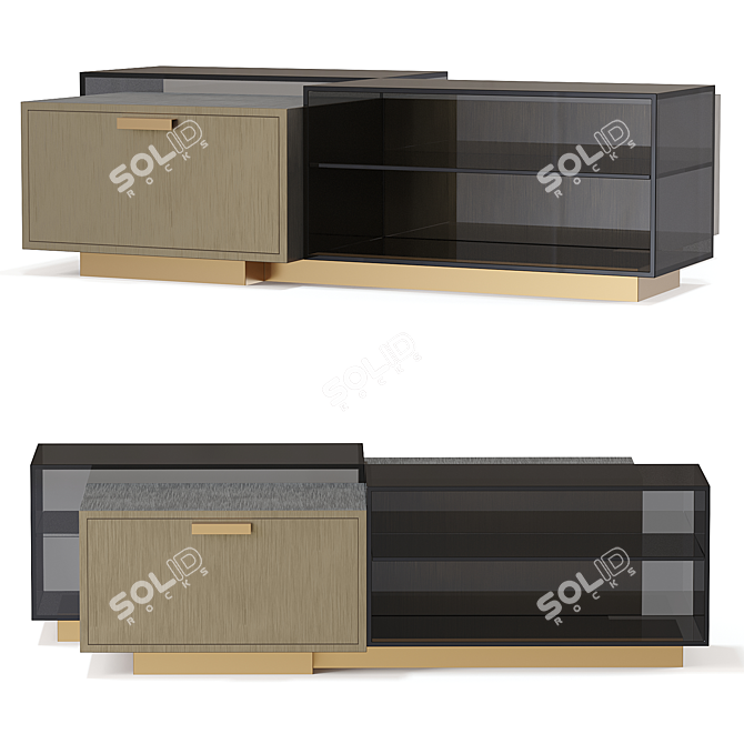 Modern Cube Center Table Display 3D model image 2