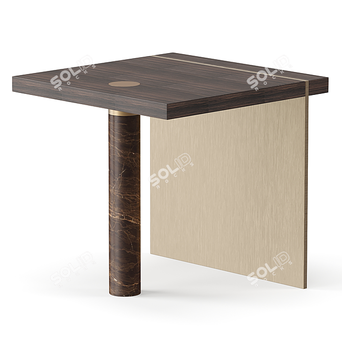 Lakewood Modern Square Side Table 3D model image 1