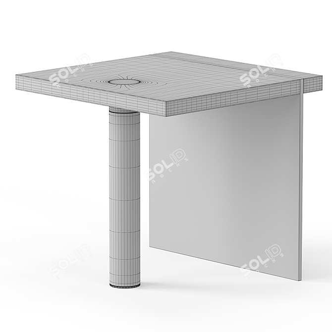 Lakewood Modern Square Side Table 3D model image 3