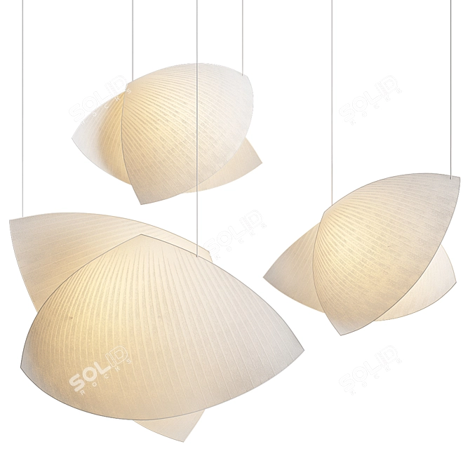 Elegant Isko Pendant Lighting 3D model image 1