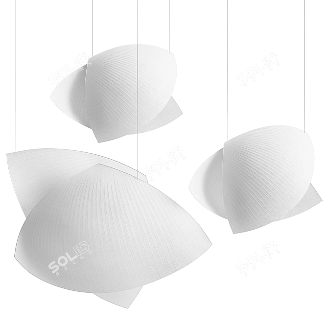 Elegant Isko Pendant Lighting 3D model image 2