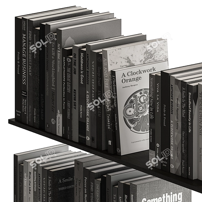 Sleek Book Collection Set 3D model image 5