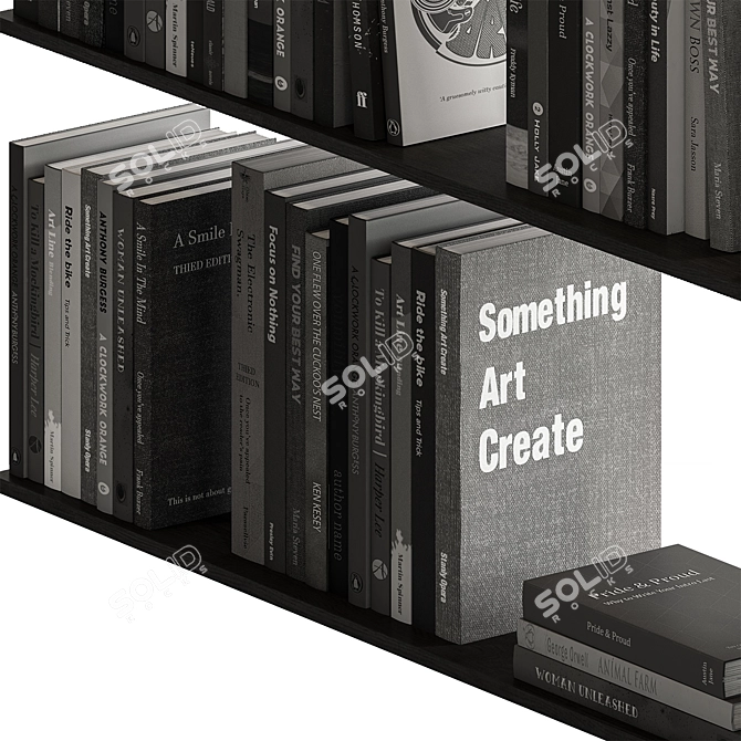 Sleek Book Collection Set 3D model image 6