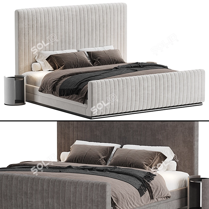 Luxury Hylan Bed Collection 3D model image 1