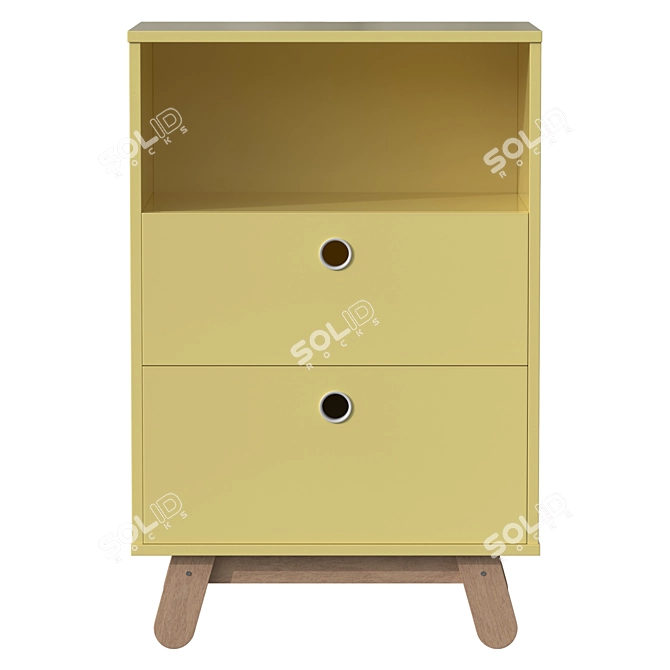 Modern White Storage Cabinet 2015 3D model image 2