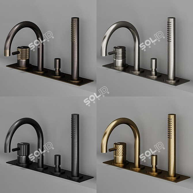 Ritmonio DIAMETRO35 Faucet Set-Fingerprint Design 3D model image 5