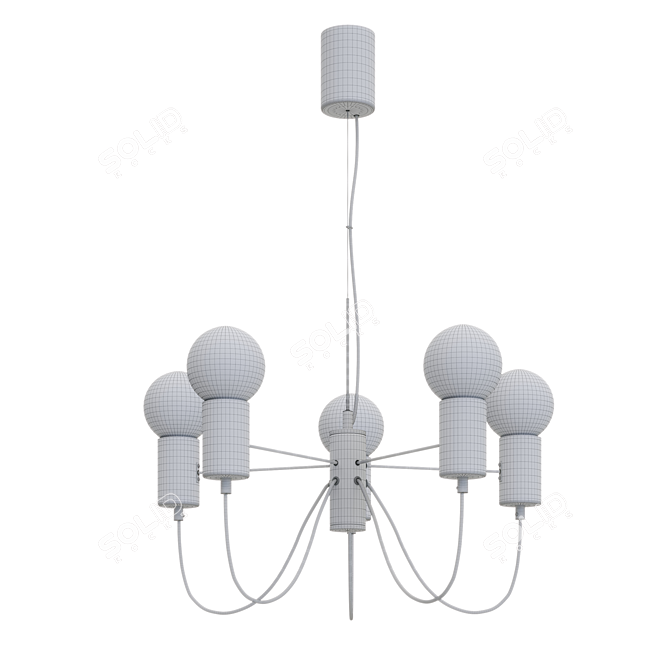 Elegant Edisson Pendant Light 3D model image 2