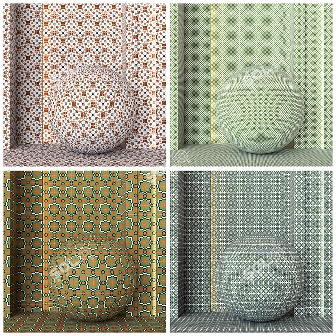 23 Color Ceramics Texture Set 3D model image 5