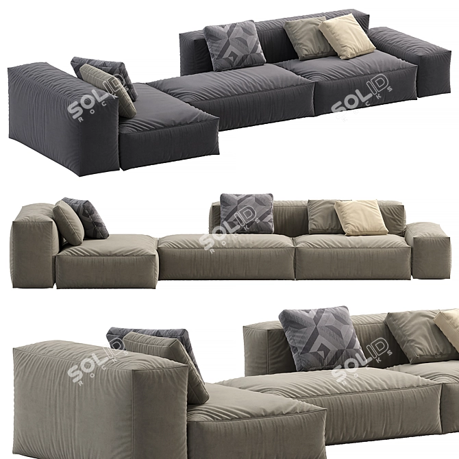 Boca Navi Sofa Set 2 3D model image 2