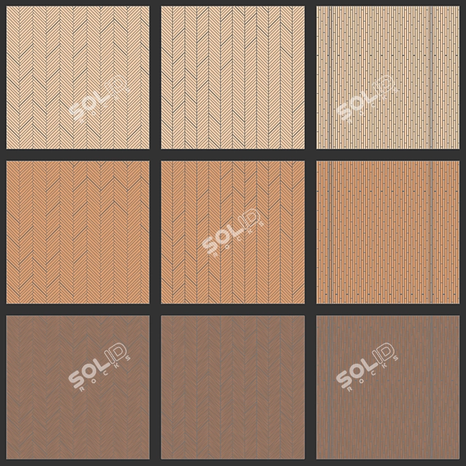 Wood Parquet Flooring Texture Pack 3D model image 7