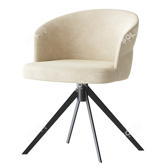 Elegant Nubo 4107 Chair Design 3D model image 4