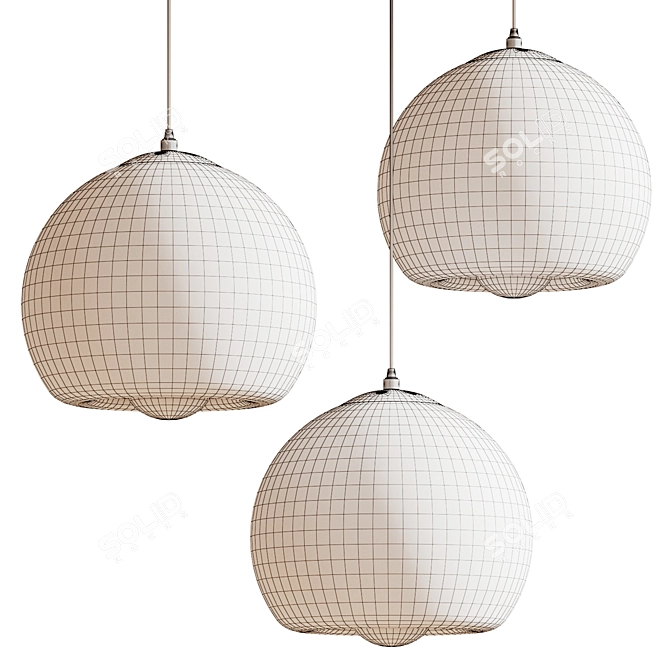 Luminous Focus Metal Glass Lamp 3D model image 2