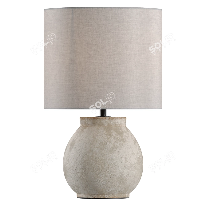 Modern Concrete Table Lamp 3D model image 1