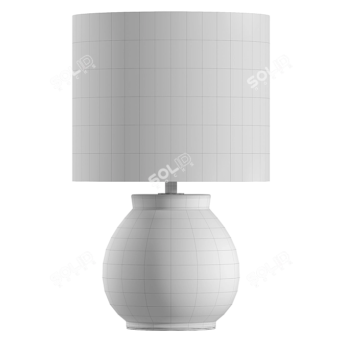 Modern Concrete Table Lamp 3D model image 2