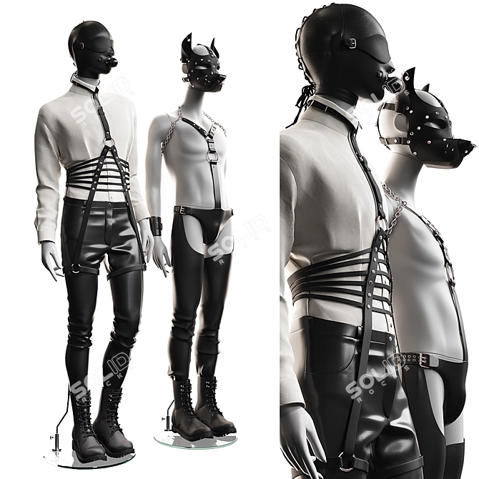 BDSM Themed Mannequins for Display 3D model image 1