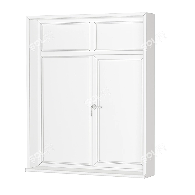 Customizable PVC Windows with Sills 3D model image 6