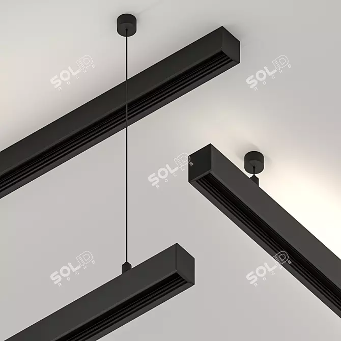 Custom Design Track Lighting System 3D model image 3