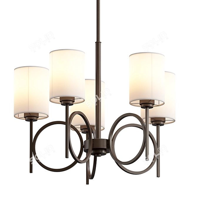 Modern Halo Chandelier Light Fixture 3D model image 1