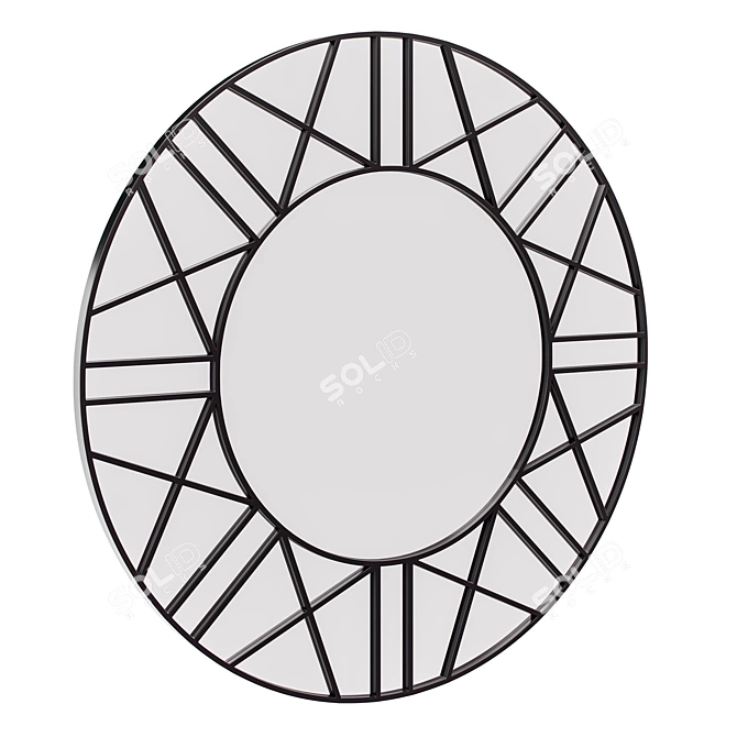 Round Mirror with Segments 3D model image 1