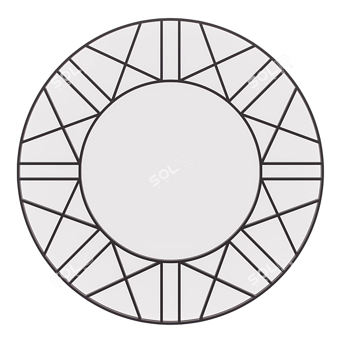 Round Mirror with Segments 3D model image 2