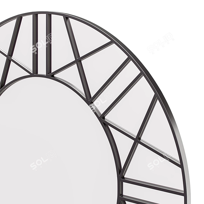 Round Mirror with Segments 3D model image 4