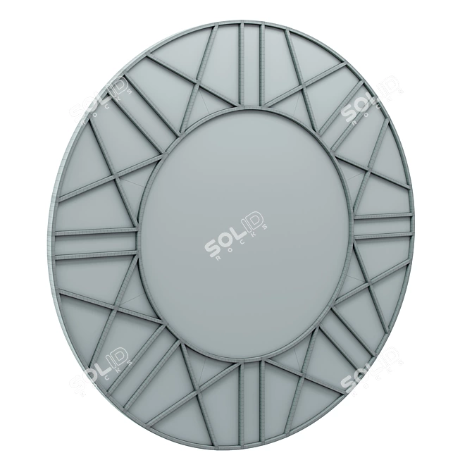 Round Mirror with Segments 3D model image 5