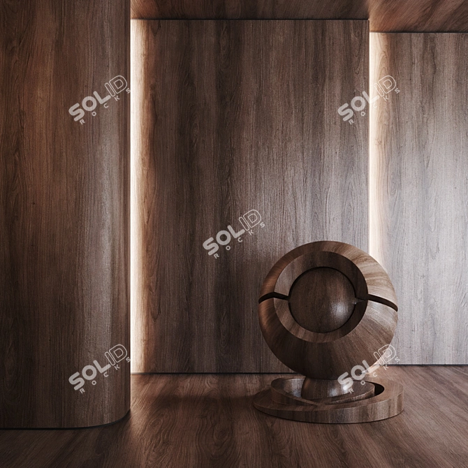 Premium Walnut Serrano Wood Texture 3D model image 1