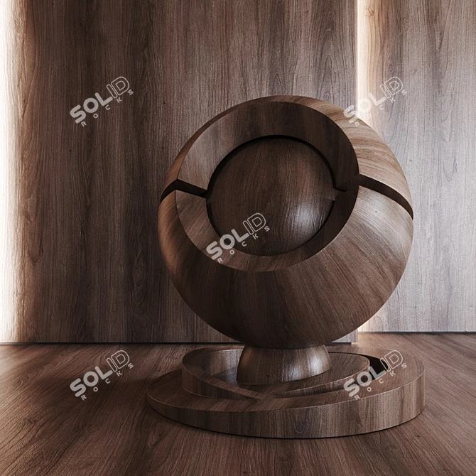 Premium Walnut Serrano Wood Texture 3D model image 2