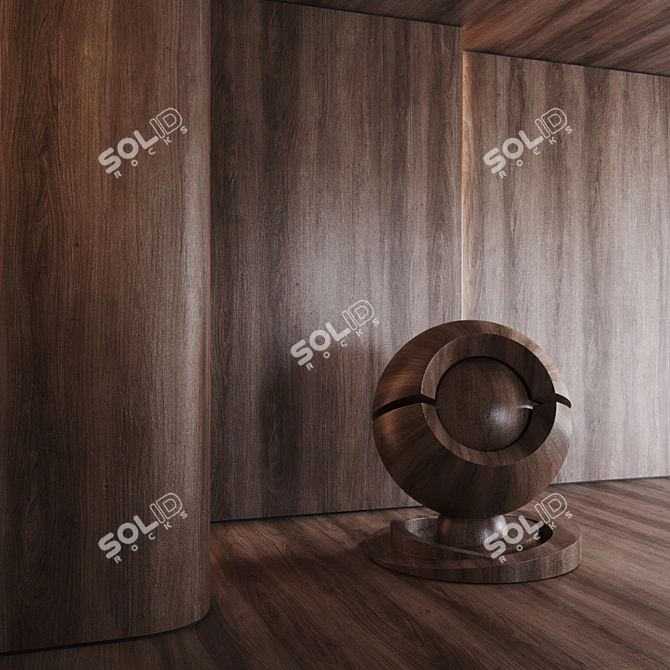 Premium Walnut Serrano Wood Texture 3D model image 3