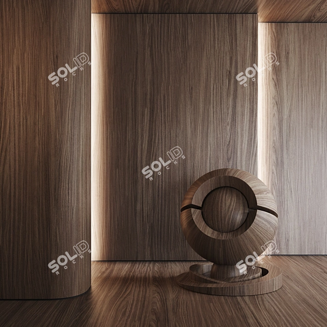 Premium Walnut Salieri Wood Texture 3D model image 1