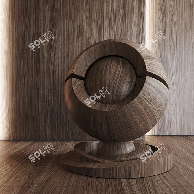 Premium Walnut Salieri Wood Texture 3D model image 2