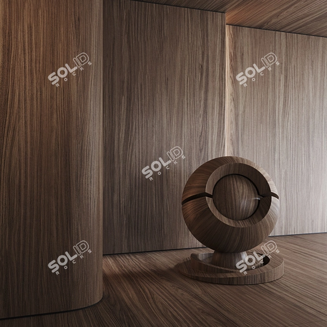 Premium Walnut Salieri Wood Texture 3D model image 3